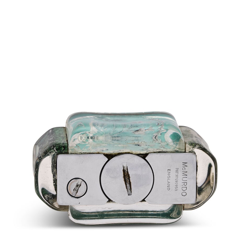 C.J.M. WHINNEY FOR MCMURDO AQUARIUM TABLE LIGHTER England, circa 1950, hand-carved and reverse i... - 2