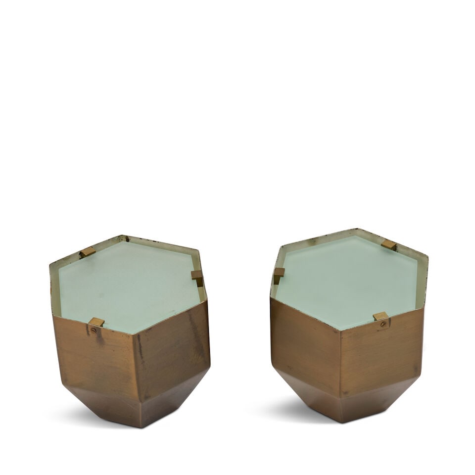 PAIR OF MAX INGRAND (1908-1969) FOR FONTANA ARTE MODEL 2202 TABLE LAMPS Italy, circa 1960, ename... (1 of 7)