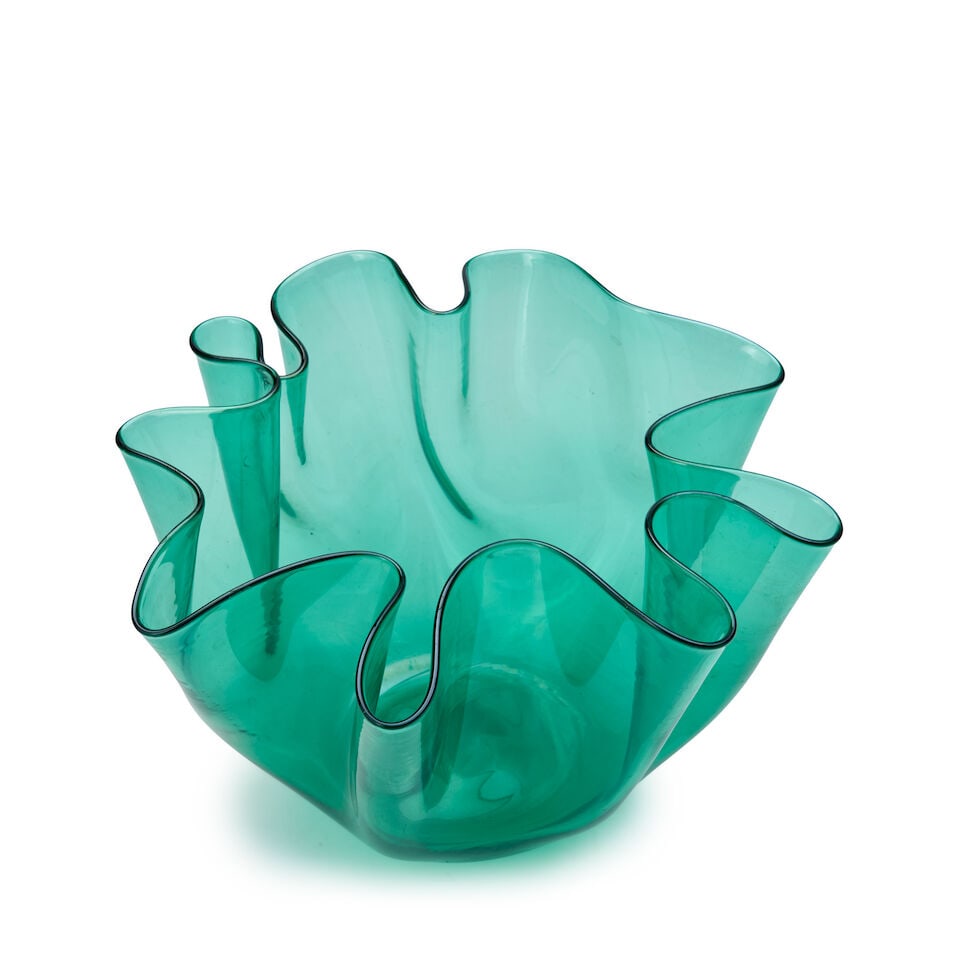 FULVIO BIANCONI (1915-1996) FOR VENINI 'FAZZOLETTO' VASE Italy, circa 1950, three-line acid stam... - 3