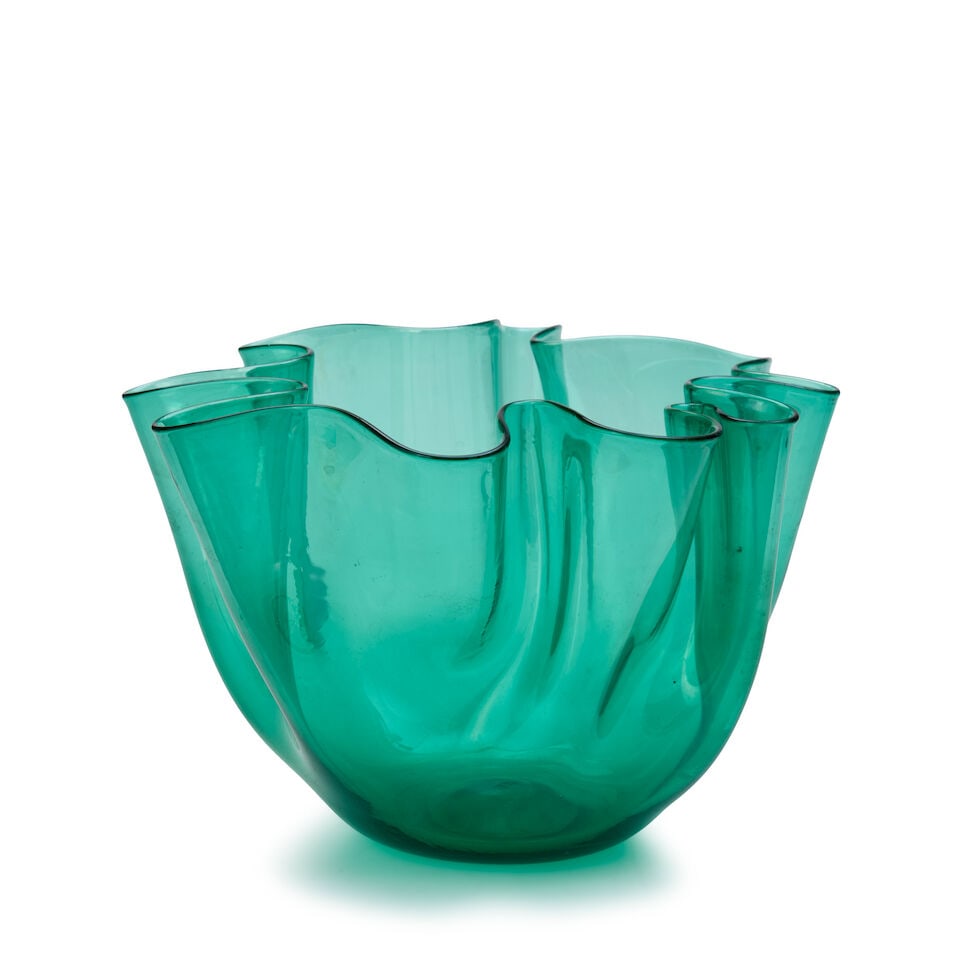 FULVIO BIANCONI (1915-1996) FOR VENINI 'FAZZOLETTO' VASE Italy, circa 1950, three-line acid stam... - 4