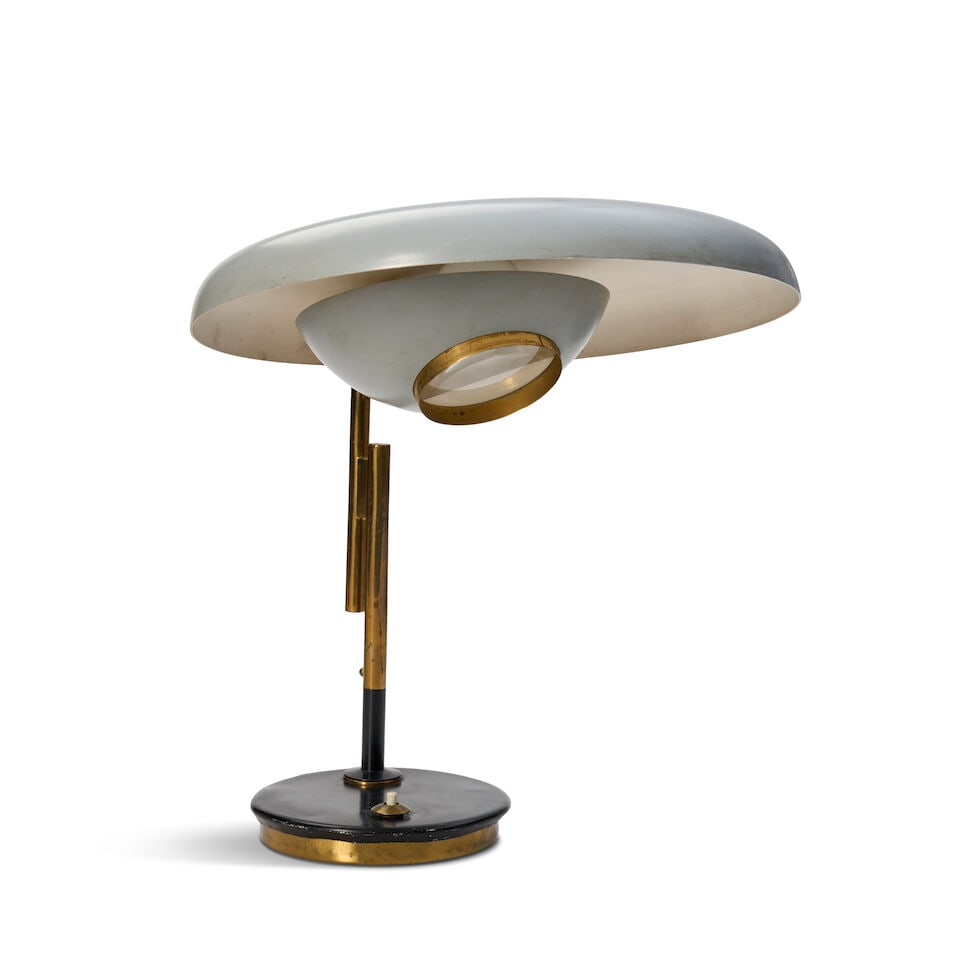 OSCAR TORLASCO (1934-2004) FOR LUMI MODEL 555 DESK LAMP Italy, circa 1955, lacquered brass, enam... - 3