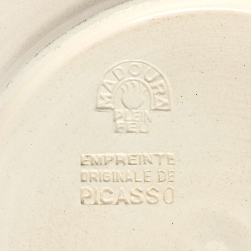 PABLO PICASSO (1881-1973) 'BOUQUET A LA POMME' PLATE Vallauris, France, Madoura Pottery, designe... - 2