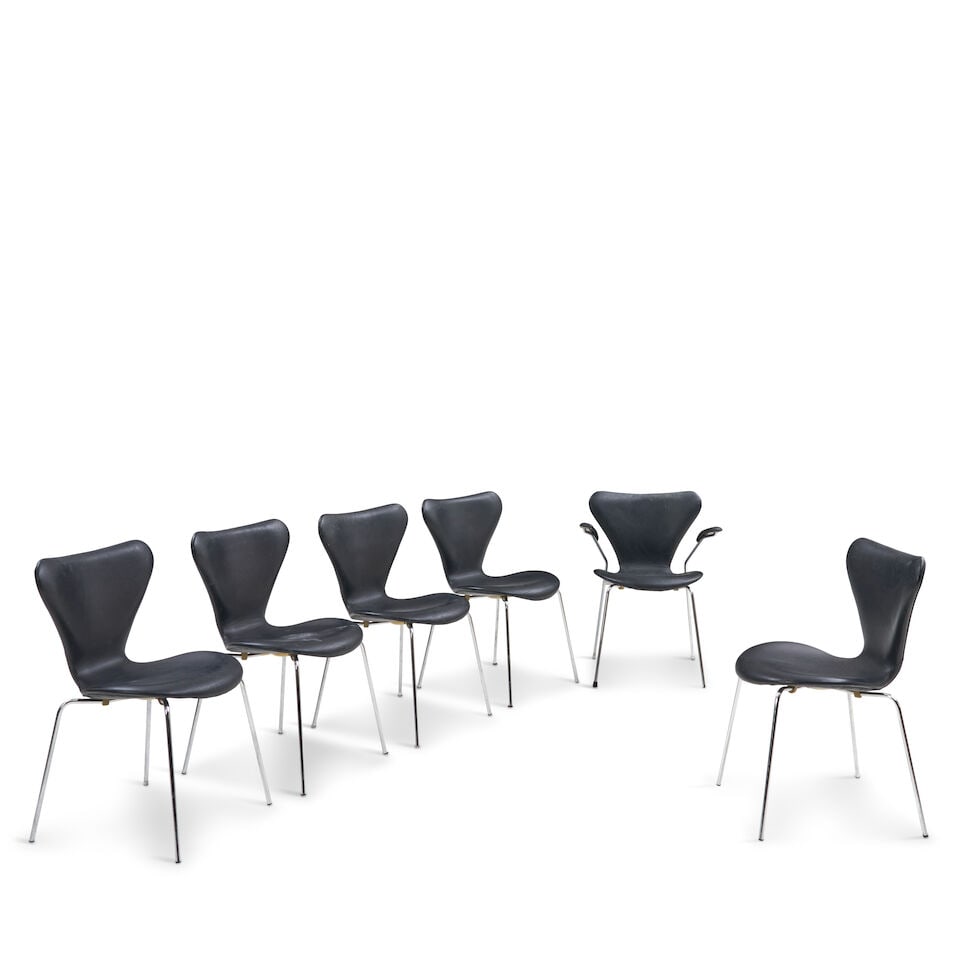 SIX ARNE JACOBSEN (1902-1971) FOR FRITZ HANSEN 'SERIES 7' CHAIRS Denmark, designed 1952, 1974 pr... (1 of 1)