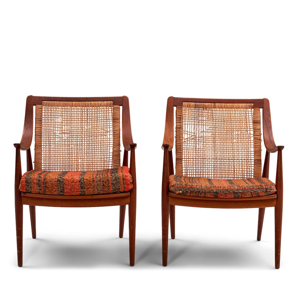 PAIR OF ORLA MØLGAARD-NIELSEN (1907-1993) AND PETER HVIDT (1916-1986) FOR FRANCE & SON FD14... - 2
