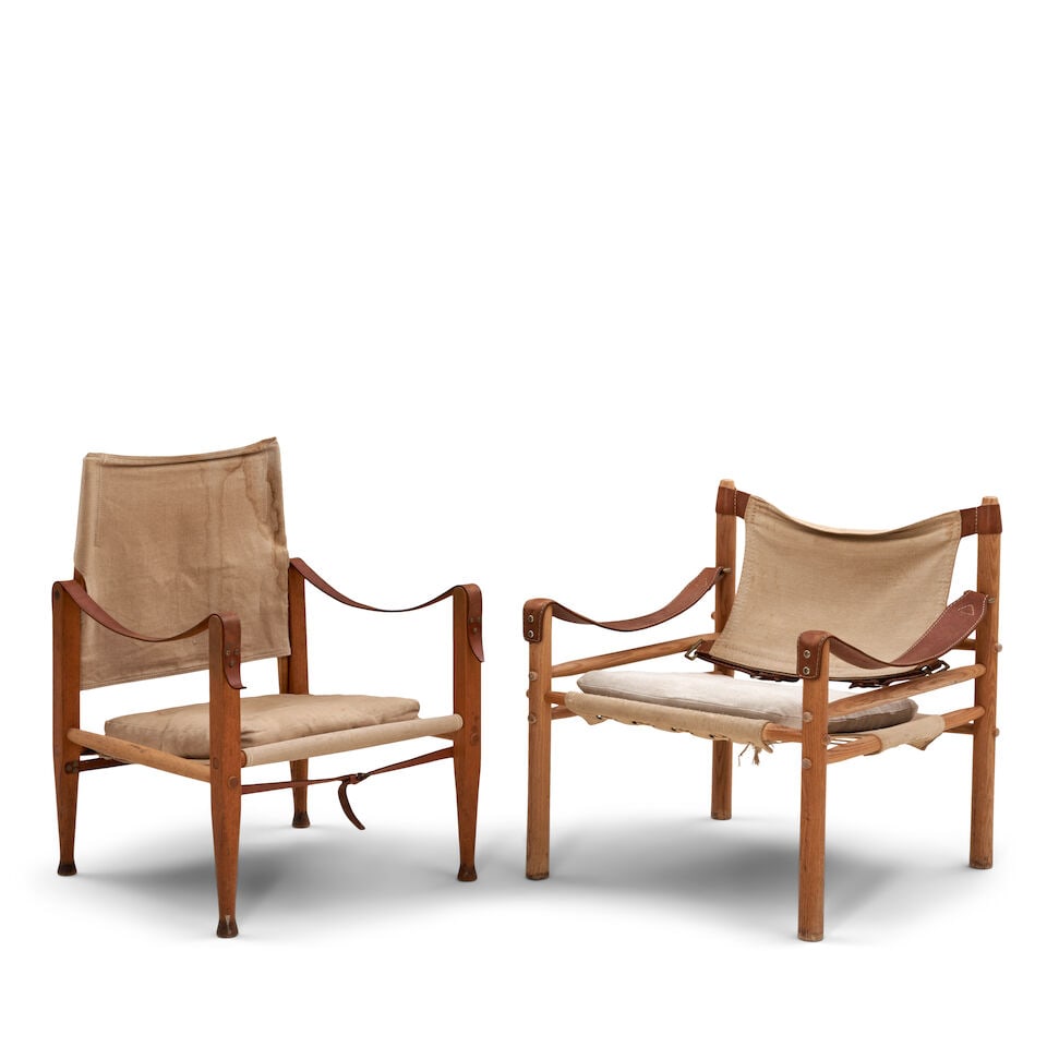 ARNE NORELL (1917-1971) 'SIROCCO SAFARI' LOUNGE CHAIR TOGETHER WITH A NORELL-STYLE CHAIR Sweden,... (1 of 2)