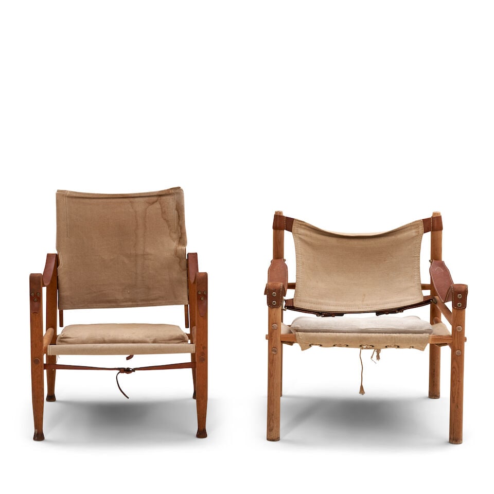 ARNE NORELL (1917-1971) 'SIROCCO SAFARI' LOUNGE CHAIR TOGETHER WITH A NORELL-STYLE CHAIR Sweden,... - 2