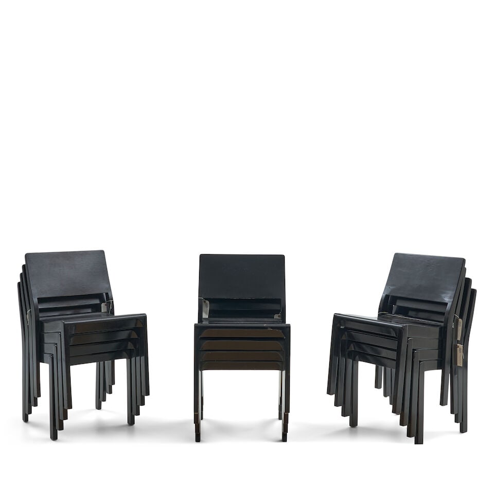 TWELVE ALVAR AALTO (1898-1976) 611 SIDE CHAIRS Finland, designed 1929, later production, enamele... (1 of 2)