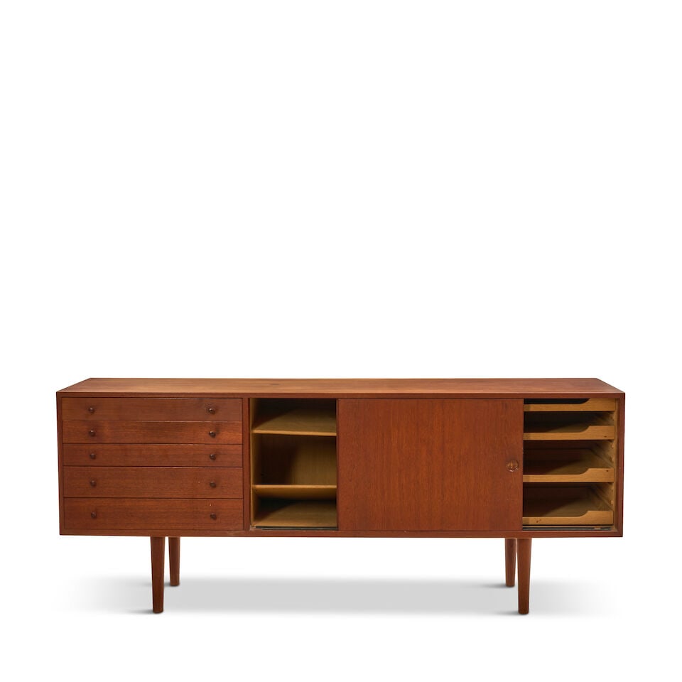 HANS J. WEGNER (1914-2007) FOR JOHANNES HANSEN MODEL JH577 CREDENZA Denmark, circa 1962, teak ve... - 4