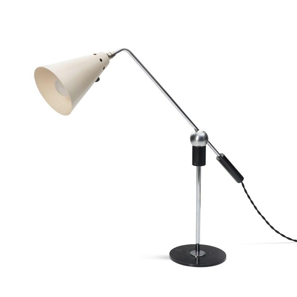 GILBERT WATROUS (1918-1991) FOR HEIFETZ MANUFACTURING TABLE LAMP United States, circa 1950, enam... (1 of 3)