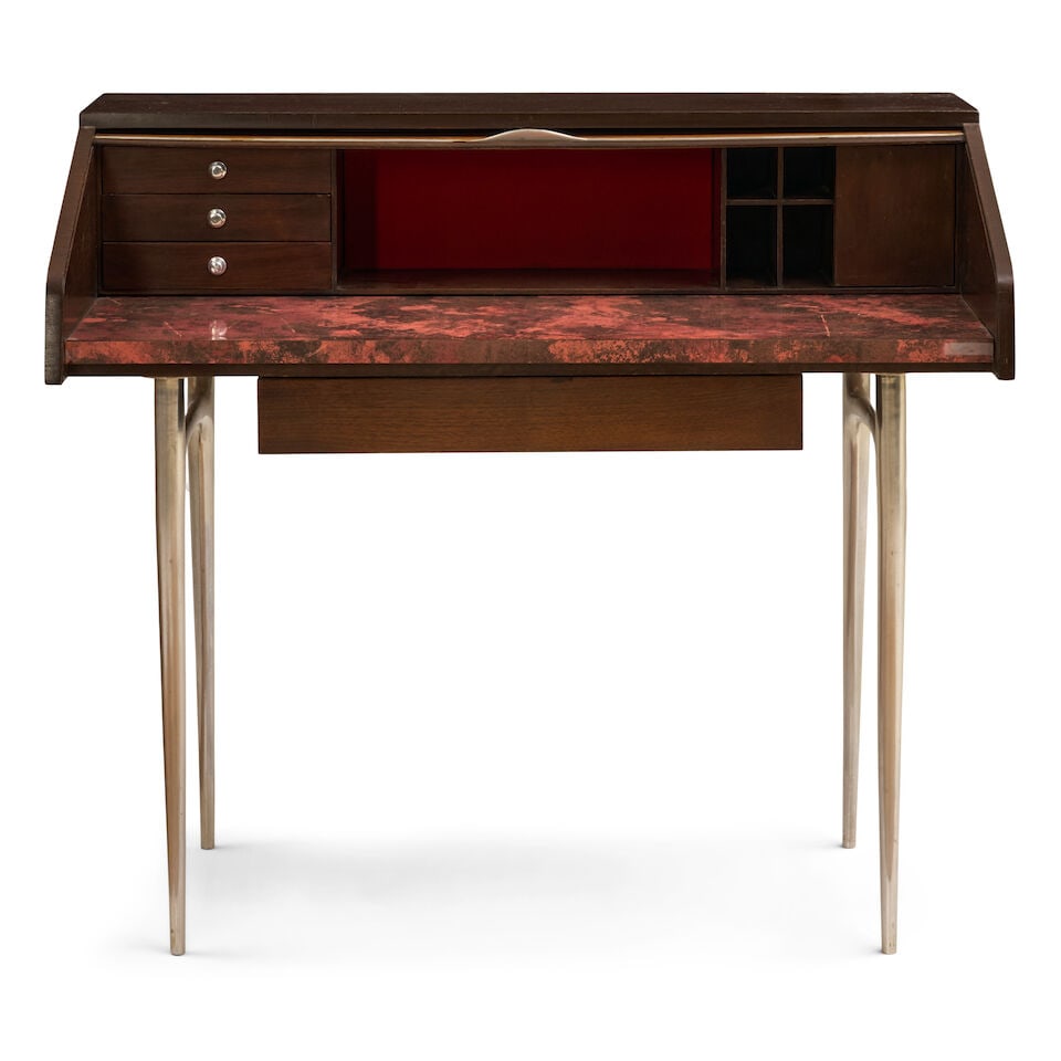 DONALD DESKEY (1894-1989) FOR CHARAK MODERN ROLL-TOP DESK Boston, Massachusetts, circa 1965, wal... - 4