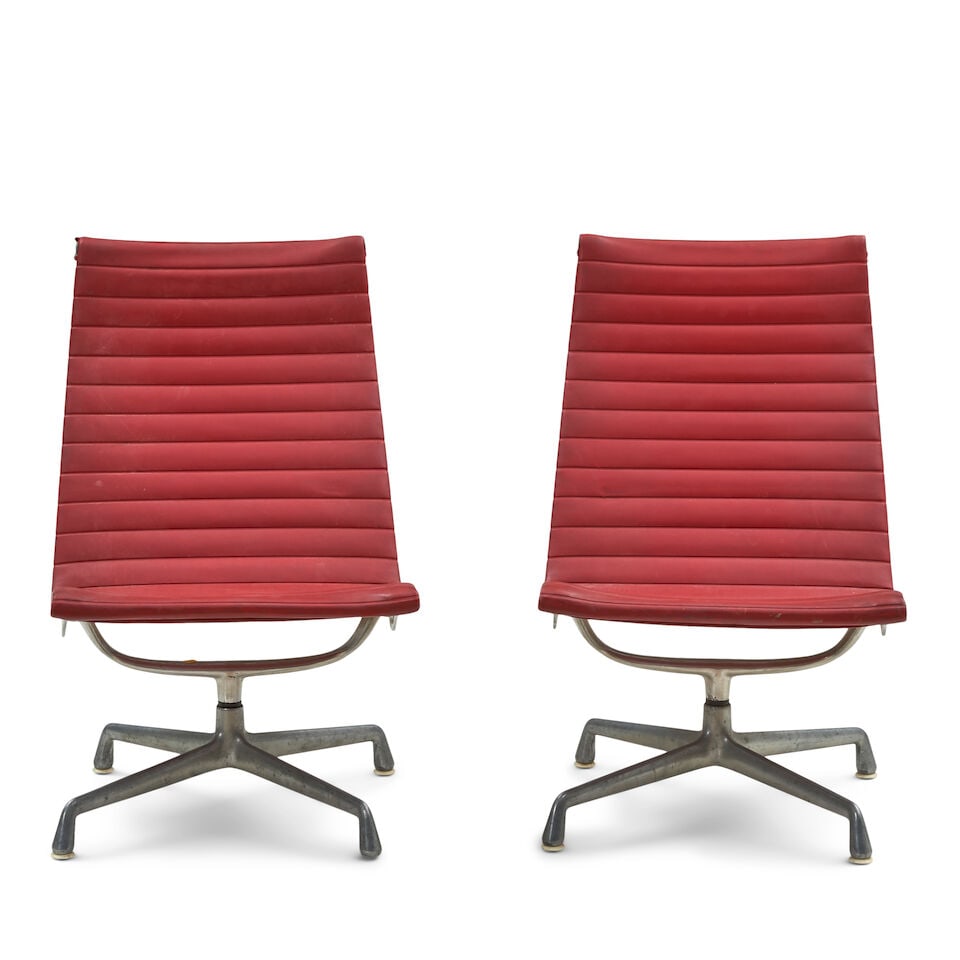 PAIR OF CHARLES (1907-1978) AND RAY EAMES (1912-1988) FOR HERMAN MILLER ALUMINUM GROUP LOUNGE CH... - 2