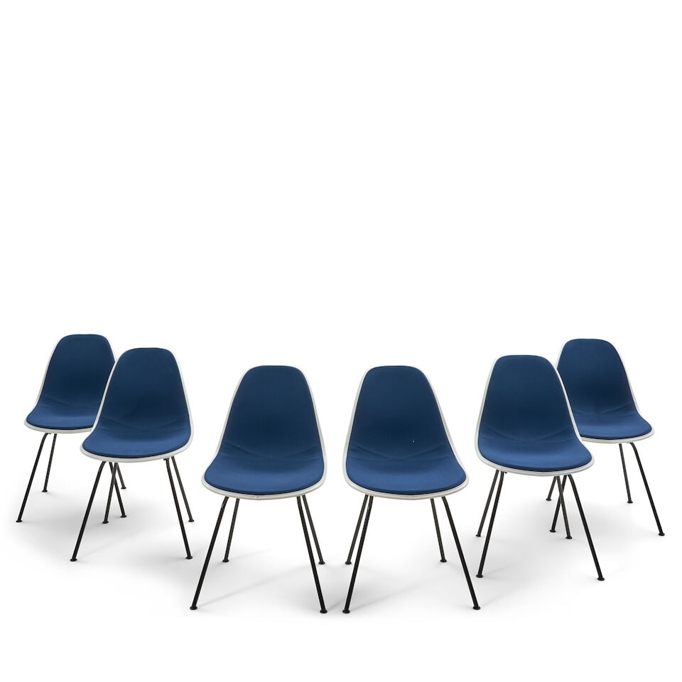 SIX CHARLES (1907-1978) AND RAY EAMES (1912-1988) FOR HERMAN MILLER 'SHELL' DINING CHAIRS Zeelan... (1 of 2)