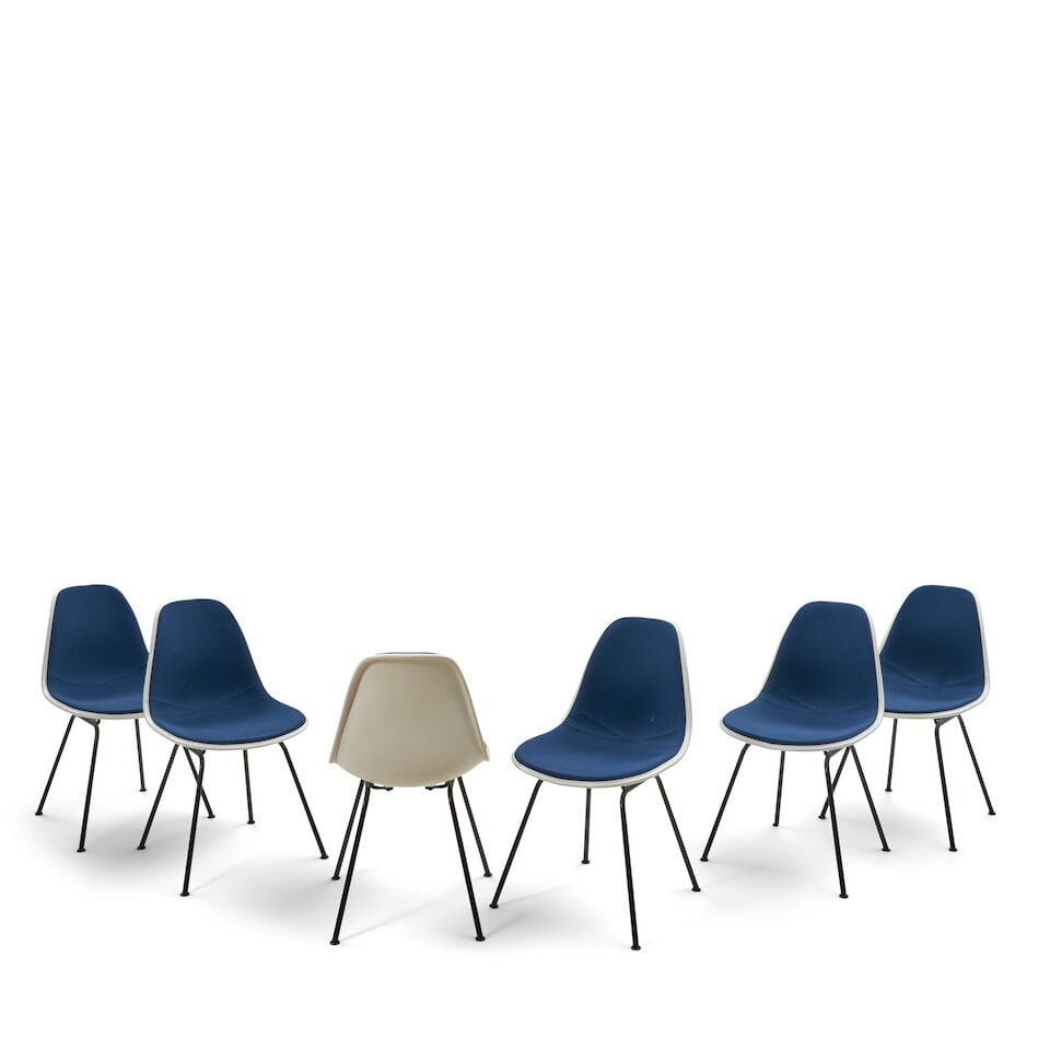 SIX CHARLES (1907-1978) AND RAY EAMES (1912-1988) FOR HERMAN MILLER 'SHELL' DINING CHAIRS Zeelan... - 2