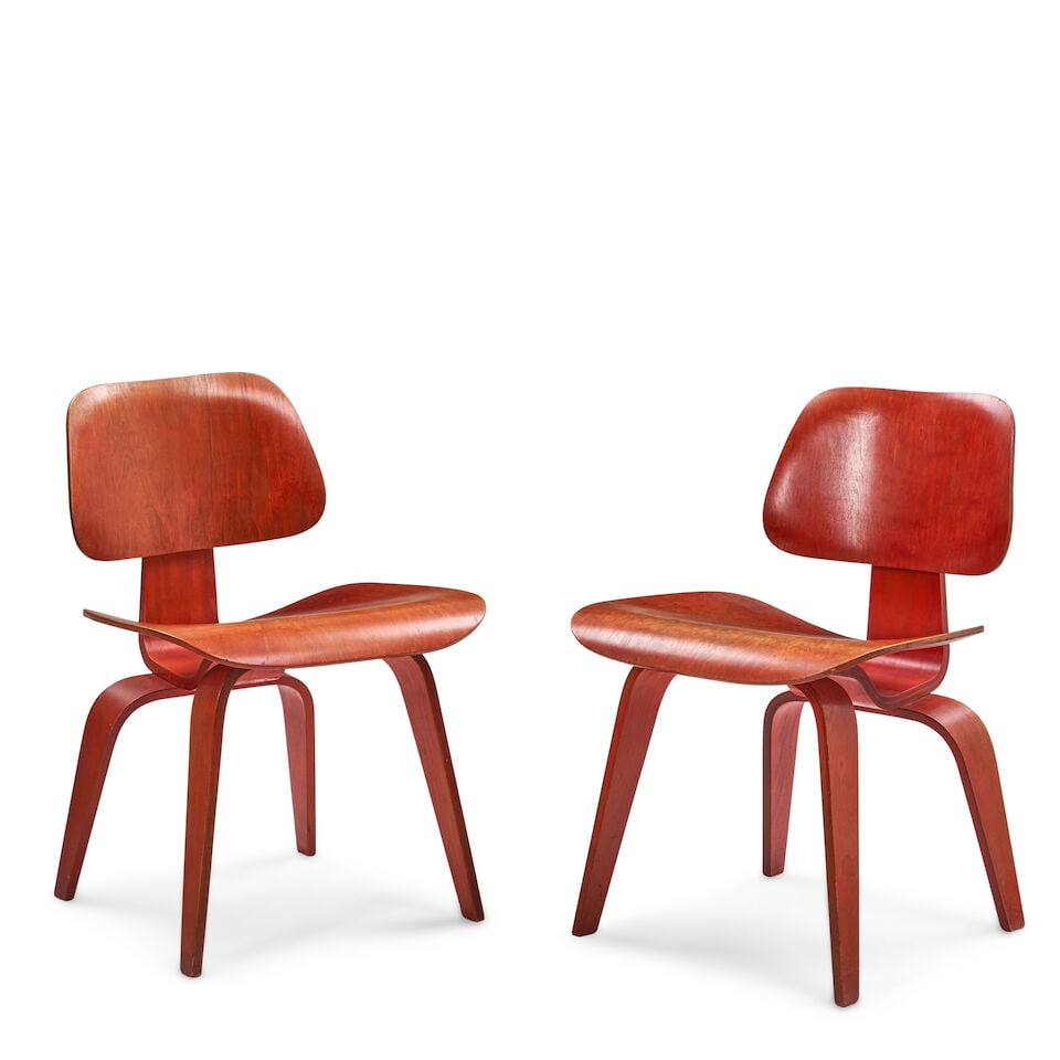 PAIR OF CHARLES (1907-1978) AND RAY EAMES (1912-1988) FOR HERMAN MILLER DCW CHAIRS Zeeland, Mich... - 2