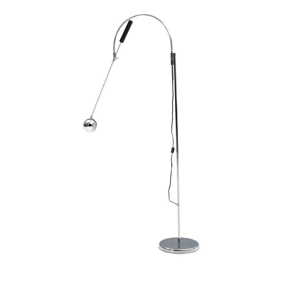 ROBERT SONNEMAN (BORN 1943) 'ORBITER' FLOOR LAMP United States, circa 1970, chromed steel, singl... (1 of 1)