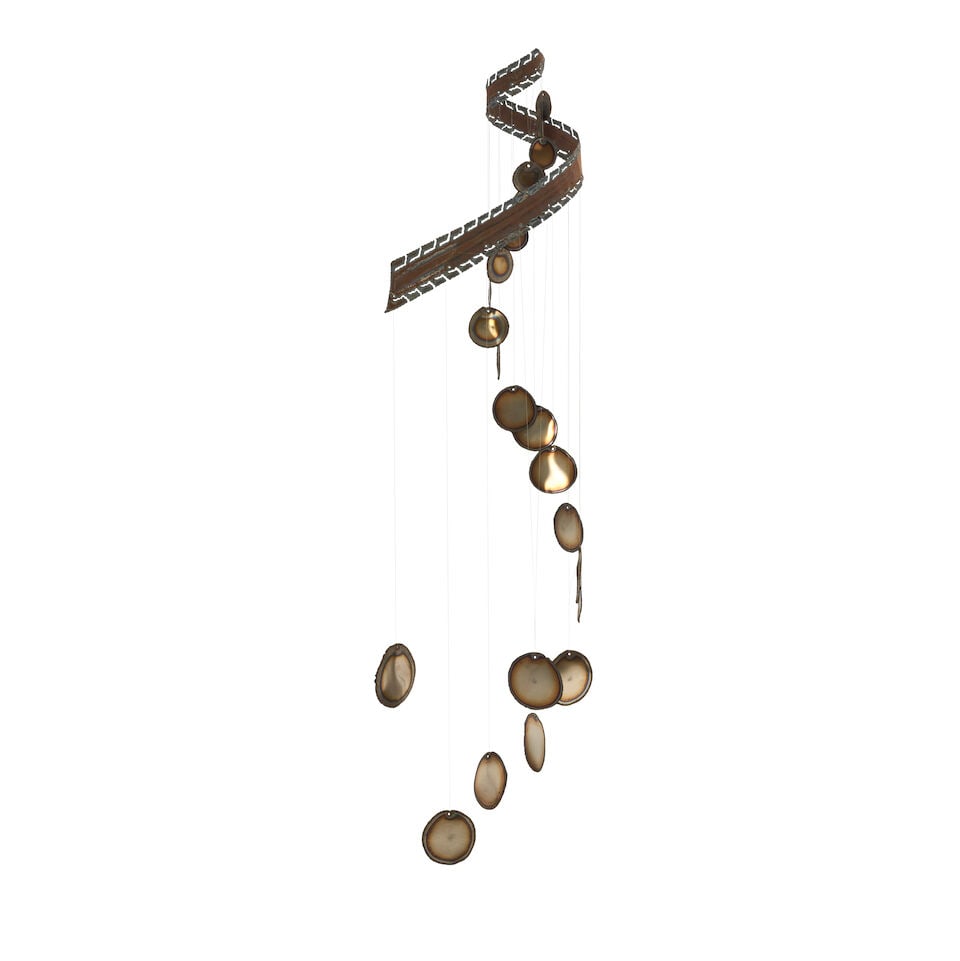 BRUTALIST KINETIC SCULPTURE probably United States, circa 1970, torch-cut steel and stainless st... - 3