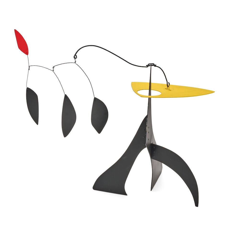 MANUEL MARIN (1942-2007) 'UNTITLED' enameled steel, signed 'M. MARIN,' in four pieces, total ht.... (1 of 4)
