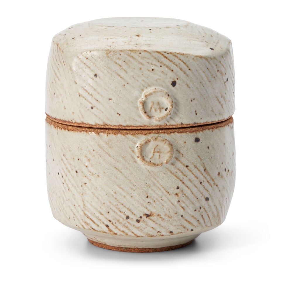 WARREN MACKENZIE (1924-2018) STUDIO POTTERY BUTTON BOX Stillwater, Minnesota, circa 2000, glazed... (1 of 3)
