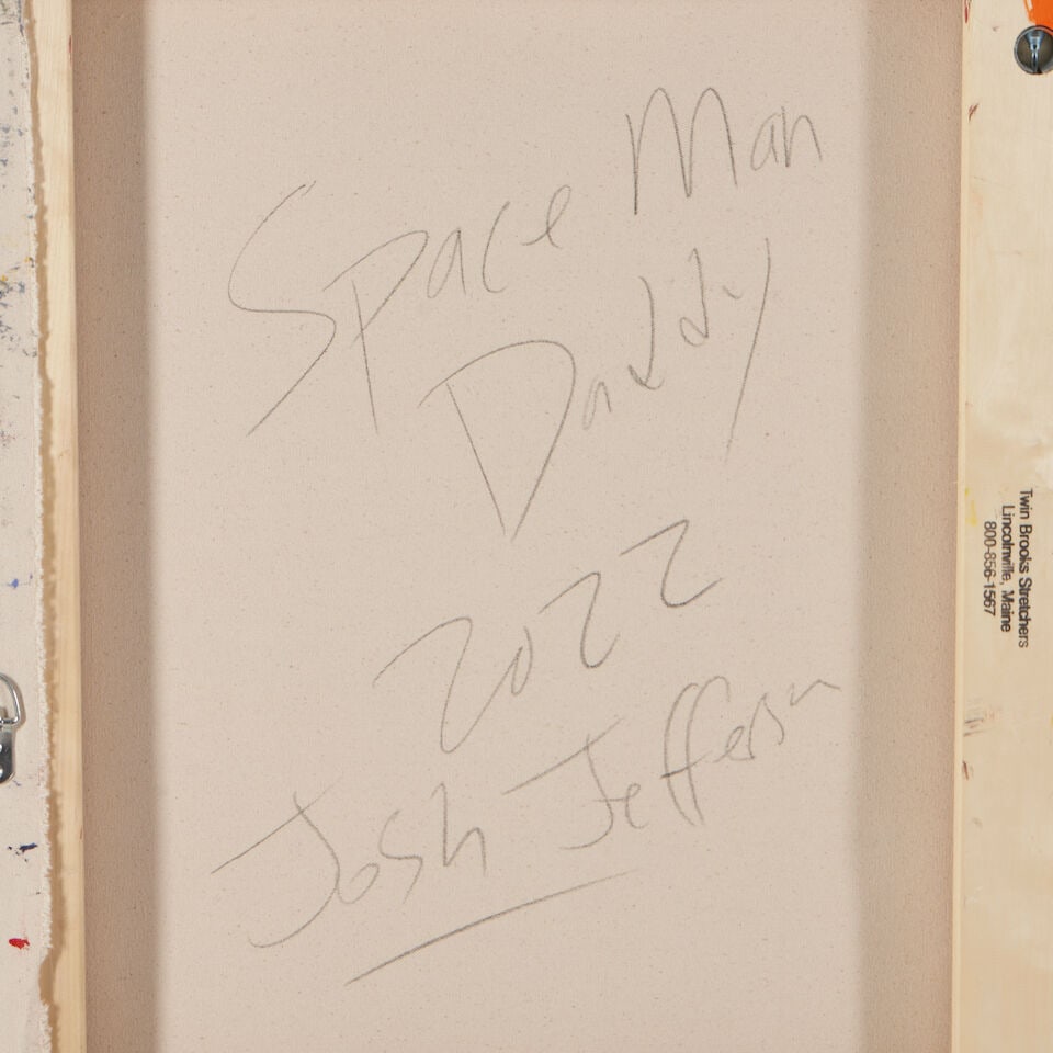 JOSH JEFFERSON (BORN 1977) 'SPACE DADDY' Massachusetts, dated 2022, acrylic and flashe on canvas... - 2