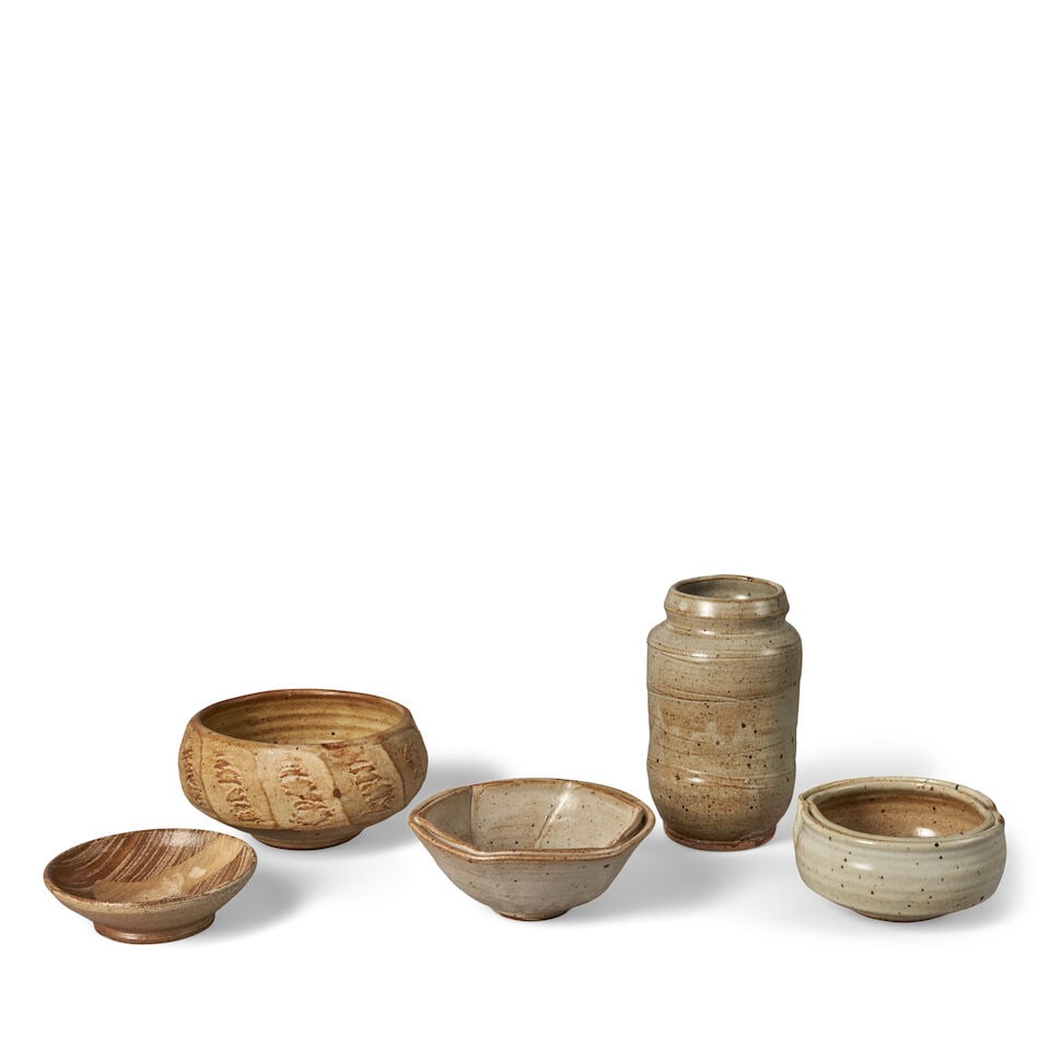 FIVE WARREN MACKENZIE (1924-2018) VESSELS Stillwater, Minnesota, circa 2000, glazed stoneware, s... (1 of 1)
