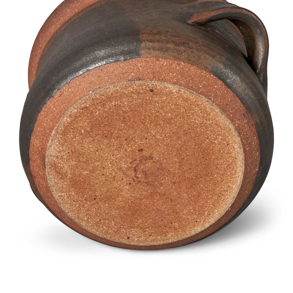 KAREN KARNES (1925-2016) COVERED CASSEROLE Vermont, circa 1970, glazed stoneware, unmarked, ht. ... - 2