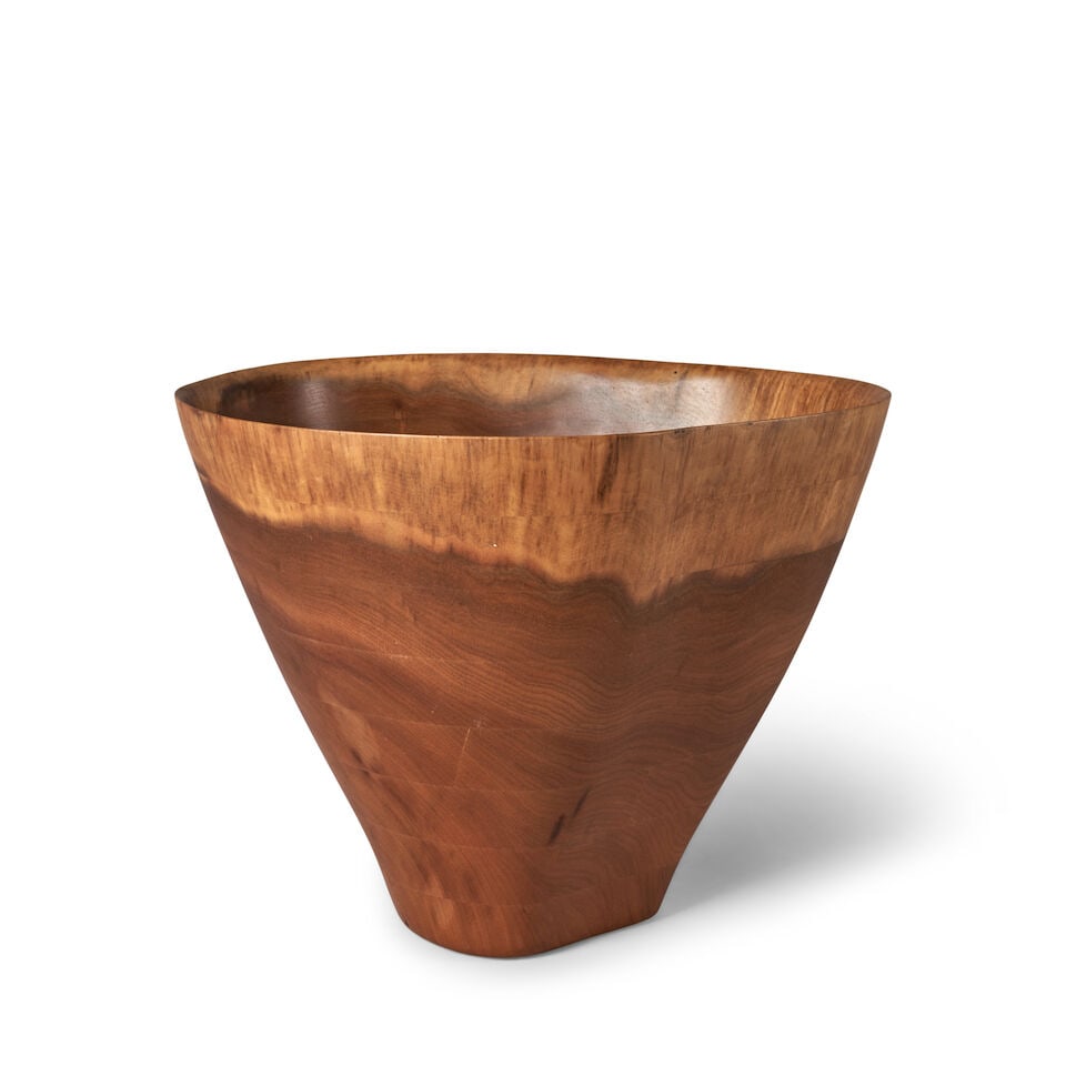 PETER PETROCHKO (BORN 1948) TURNED WOOD VESSEL Connecticut, 1988, North American black walnut, a... (1 of 5)