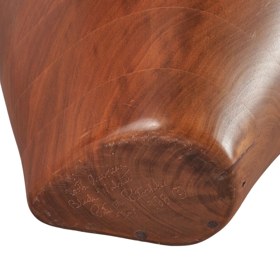 PETER PETROCHKO (BORN 1948) TURNED WOOD VESSEL Connecticut, 1988, North American black walnut, a... - 2