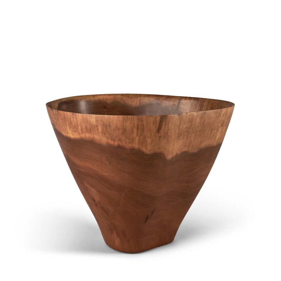 PETER PETROCHKO (BORN 1948) TURNED WOOD VESSEL Connecticut, 1988, North American black walnut, a... - 4