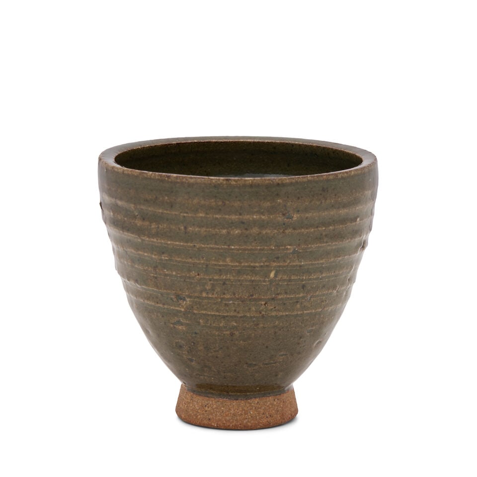 LUCIE RIE (1902-1995) VESSEL England, glazed stoneware, incised artist's initials to foot, ht. 4...: LUCIE RIE (1902-1995) VESSEL England, glazed stoneware, incised artist's initials to foot, ht. 4 1/2 in. For further information on this lot please visit Bonhams.com For further information about this
