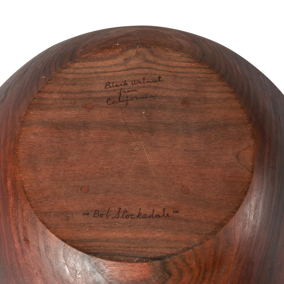 BOB STOCKSDALE (1913-2003) TURNED WOOD BOWL Berkeley, California, late 20th century, black walnu... - 2