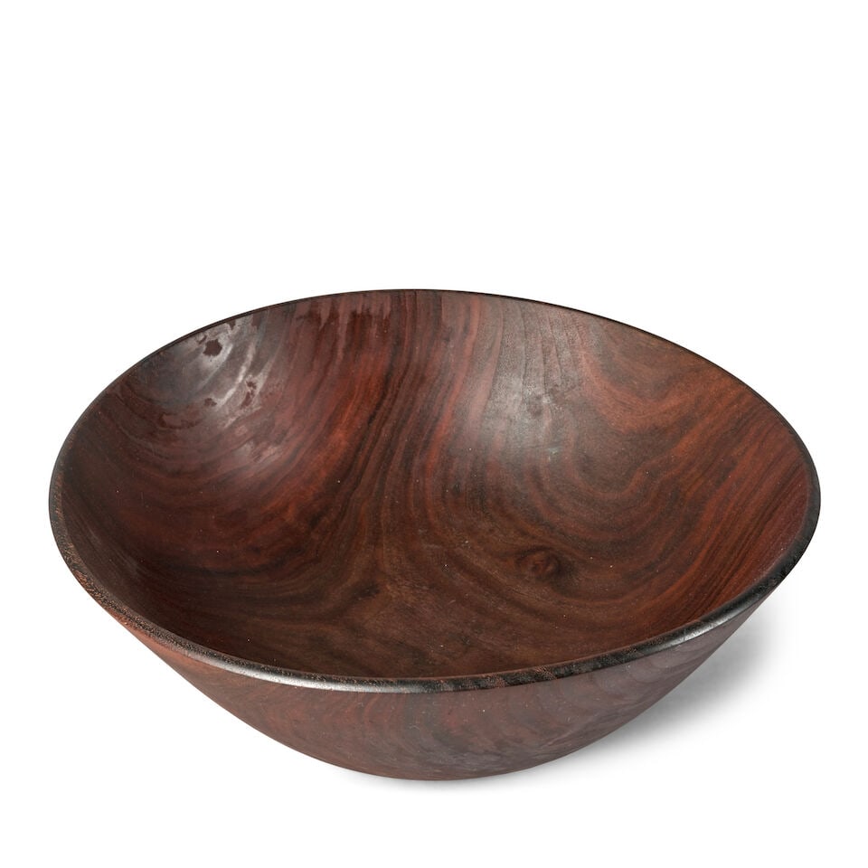 BOB STOCKSDALE (1913-2003) TURNED WOOD BOWL Berkeley, California, late 20th century, black walnu... - 3