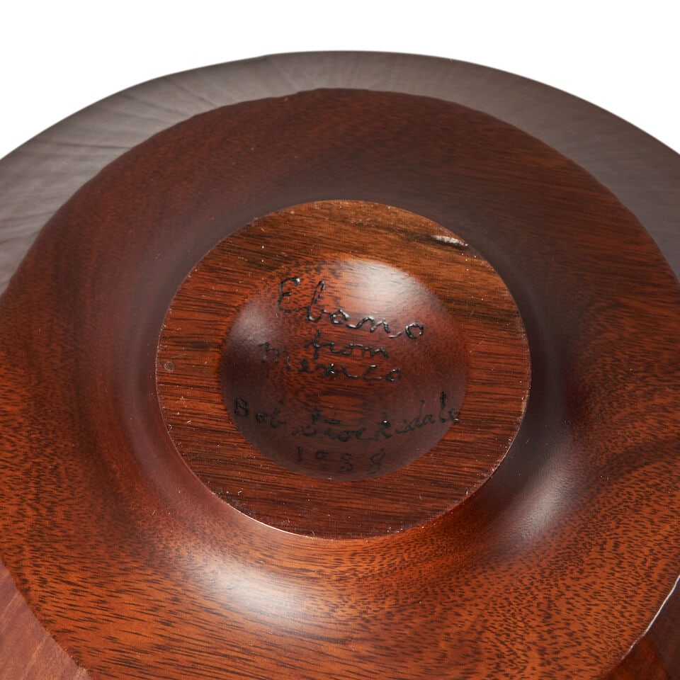 TWO BOB STOCKSDALE (1913-2003) BOWLS Berkeley, California, 1980s, larger bowl, 1983, yew, marked... - 2