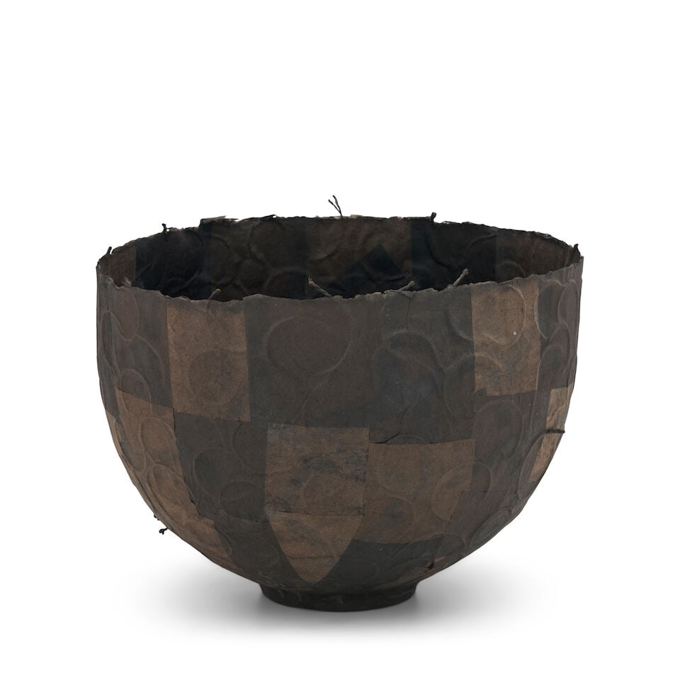 KAY SEKIMACHI (BORN 1926) BOWL California, late 20th century, paper, linen thread, artist's ink ... - 4