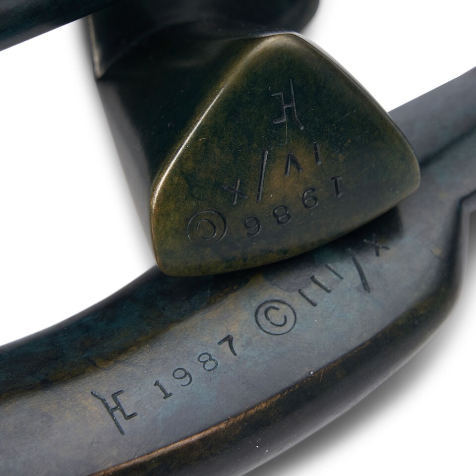 TWO PETER DECAMP HAINES (1942-2024) BRONZES Cambridge, Massachusetts, 1986/1987, green patinated... - 2