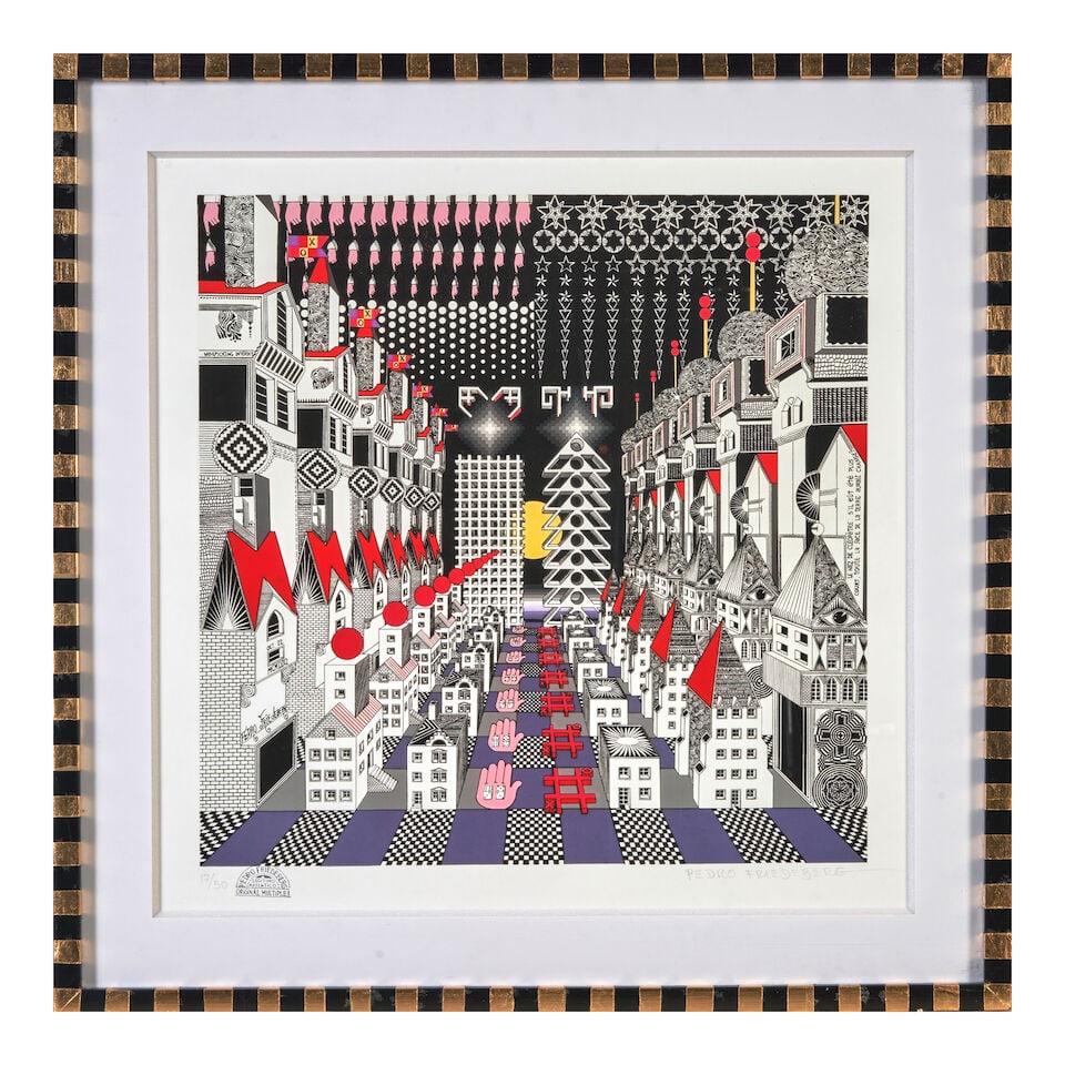 PEDRO FRIEDEBERG (1936-2026) 'LA NARIZ DE CLEOPATRA' Mexico, 2021, digital serigraph on wove pap...: PEDRO FRIEDEBERG (1936-2026) 'LA NARIZ DE CLEOPATRA' Mexico, 2021, digital serigraph on wove paper, pencil signed lower right, edition 17/50, stamped lower left, framed, 27 x 27 in. For further inform