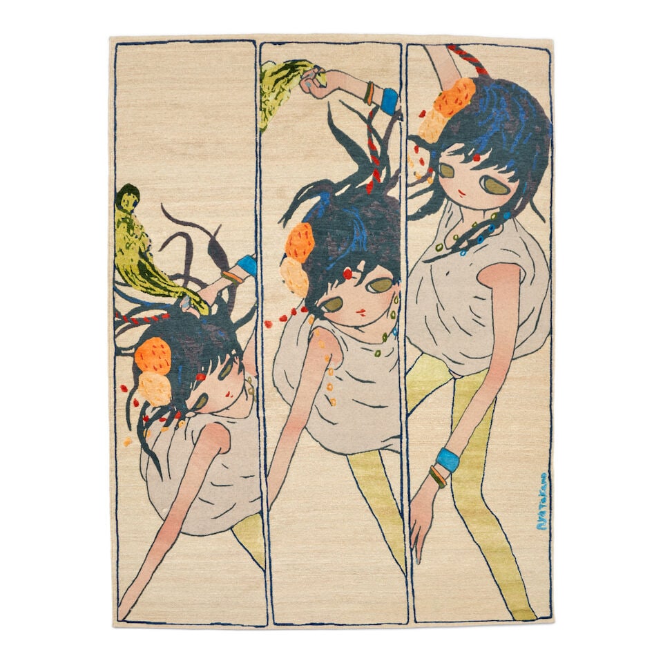 AYA TAKANO (B. 1976) 'STRANGENESS, DREAMINESS, HARMONY' TAPESTRY/RUG Japan/Nepal, circa 2020, ha... (1 of 3)