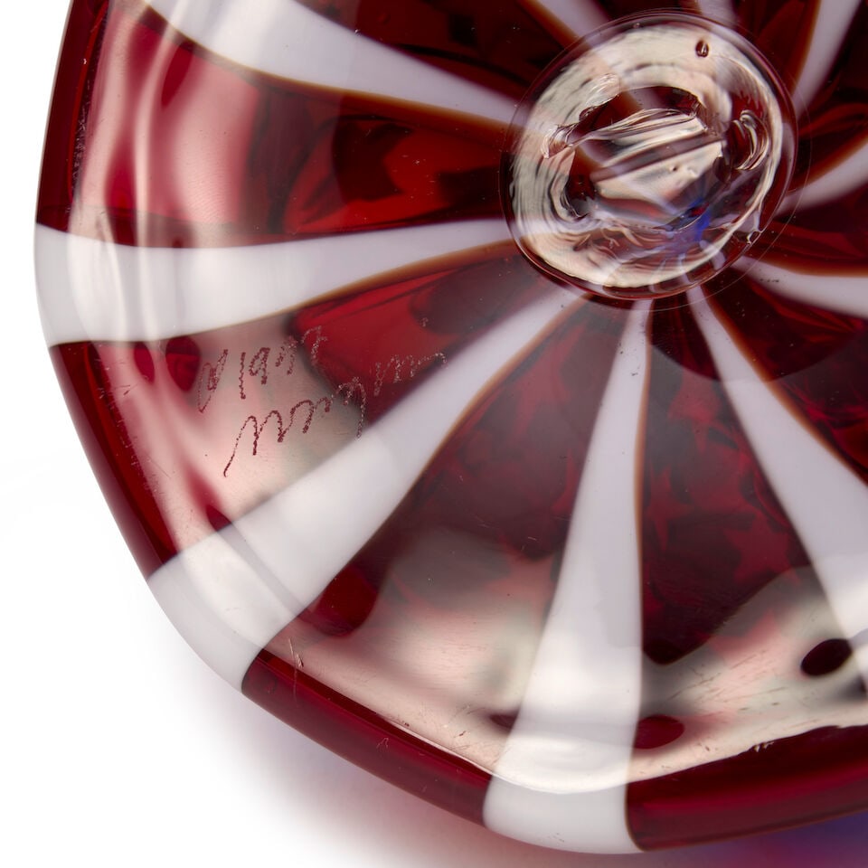 RICHARD MARQUIS (BORN 1945) 'STARS AND STRIPES TEAPOT' Washington, 1997, blown glass, incised ar... - 4