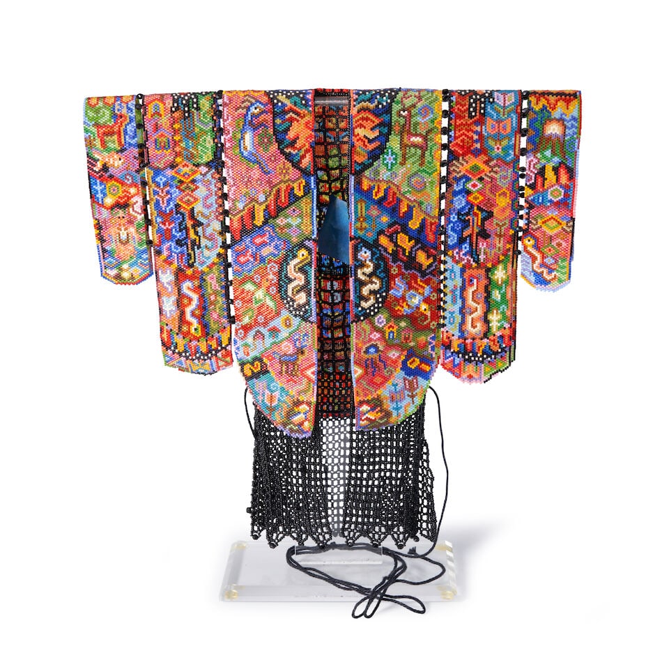 SHARMINI WIRASEKARA (20TH/21ST CENTURY) ROBE, British Columbia, dated 2008, glass beadwork, silk... - 2