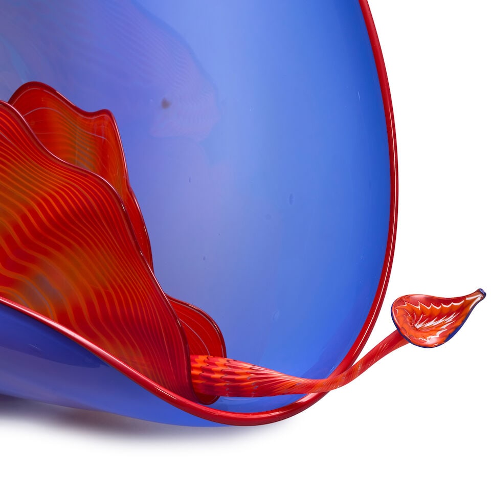 DALE CHIHULY (BORN 1941) FIVE-PIECE 'PERSIAN' SET Seattle, Washington, dated 1988, blown glass, ... - 7