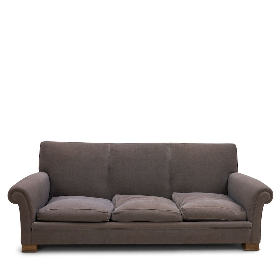 SOFA CUSTOM MADE IN THE MANNER OF JEAN-MICHEL FRANK Paris, France, circa 2000, upholstery, wood ... - 3