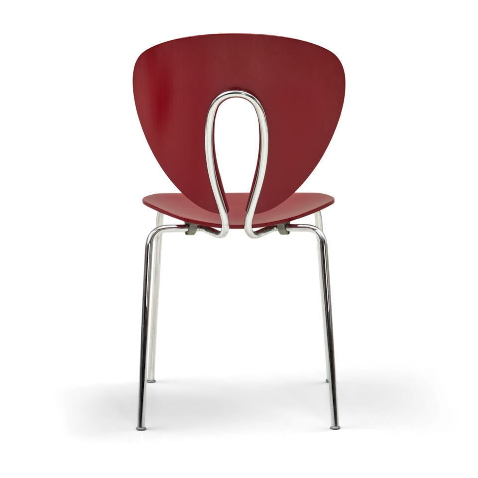 FOUR JESUS GASCA (BORN 1939) FOR STUA 'GLOBUS' SIDE CHAIRS Spain, designed 1994, plywood, chrome... - 2