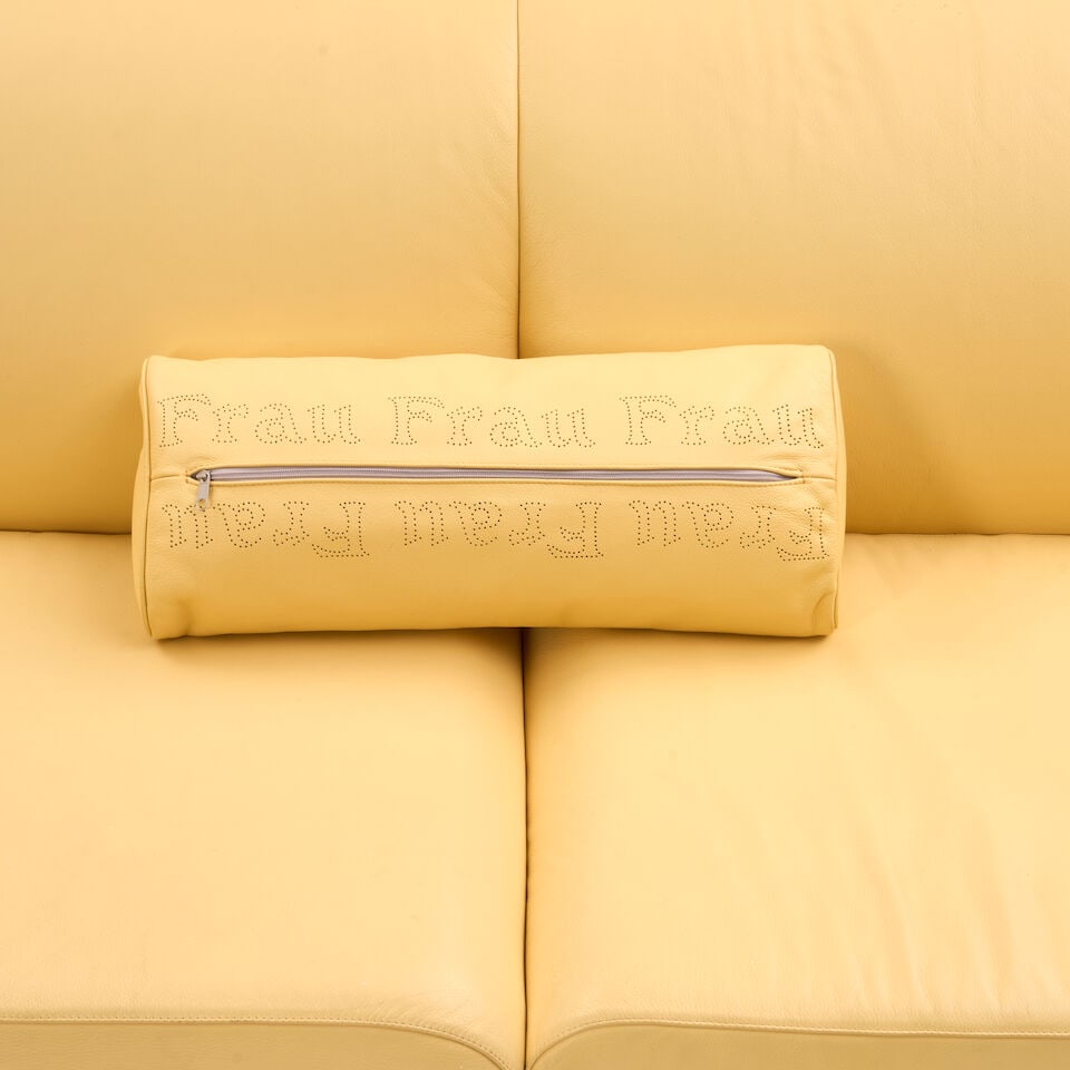 LUCIANO PAGANI AND ANGELO PERVERSI FOR POLTRONA FRAU 'EOS' TWO-SEAT SOFA Italy, circa 2000, leat... - 6