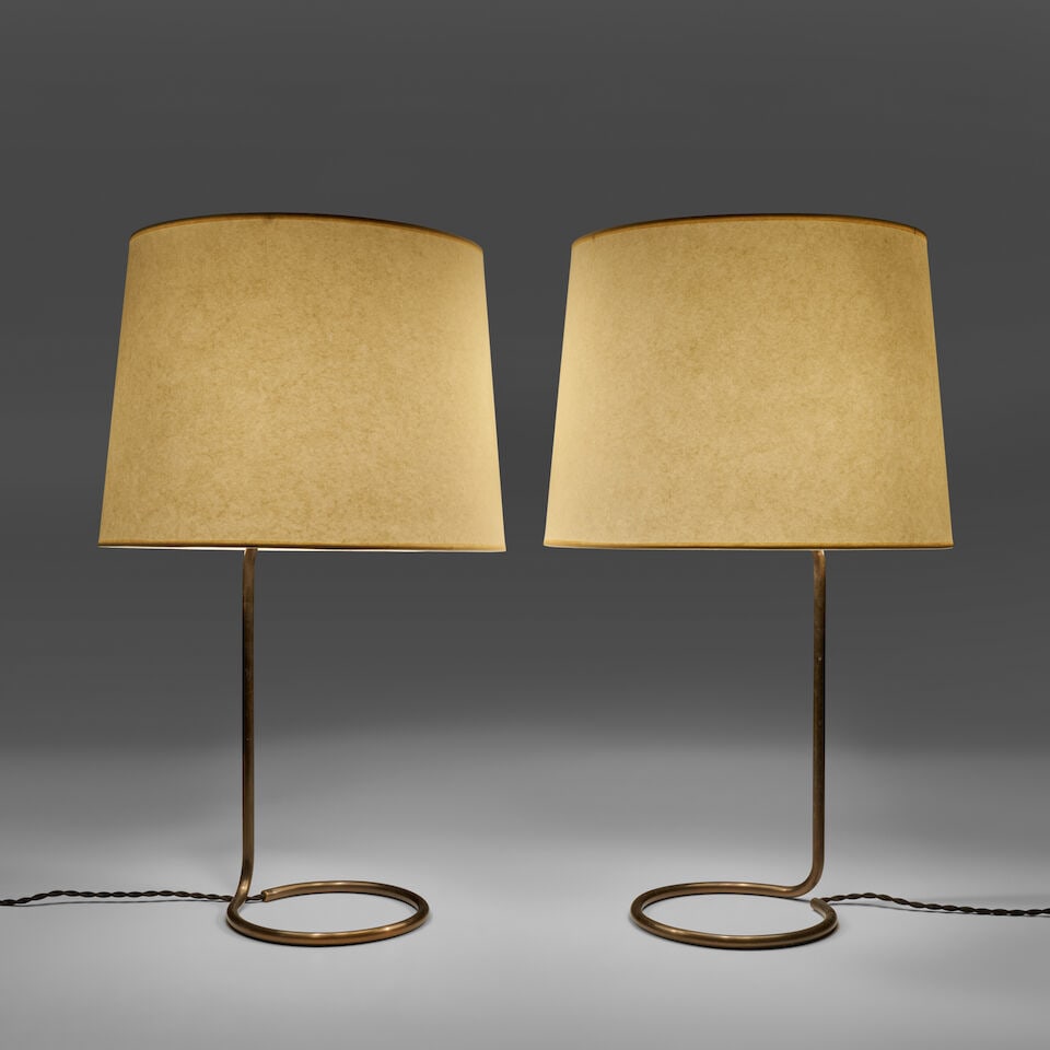 PAIR OF WYETH TALL 'ROPE' TABLE LAMPS Brooklyn, New York, early 21st century, patinated brass, e... - 2