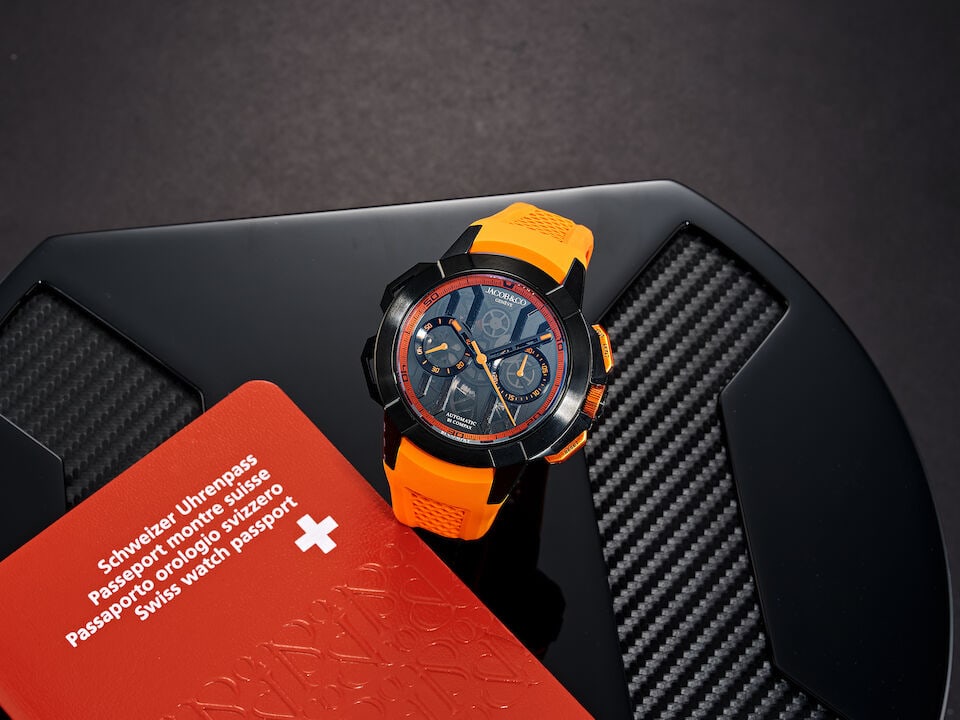 JACOB & CO | EPIC X CHRONO, REF.EC430.21.AB.AA.A, A BRAND NEW DLC-COATED TITANIUM SEMI-SKELETONI - 5