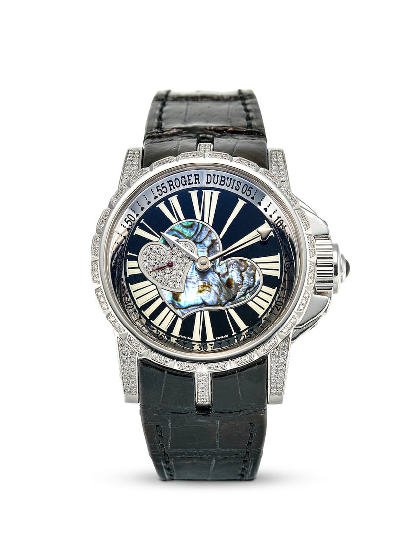 ROGER DUBUIS | EXCALIBUR LADY, REF.DBEX0038, A LIMITED EDITION WHITE GOLD AND PAVÉ DIAMOND-...: ROGER DUBUIS | EXCALIBUR LADY, REF.DBEX0038, A LIMITED EDITION WHITE GOLD AND PAVÉ DIAMOND-SET WRISTWATCH WITH MOTHER-OF-PEARL AND DIAMOND-SET DIAL, CIRCA 2005 Case No: Limited No.
