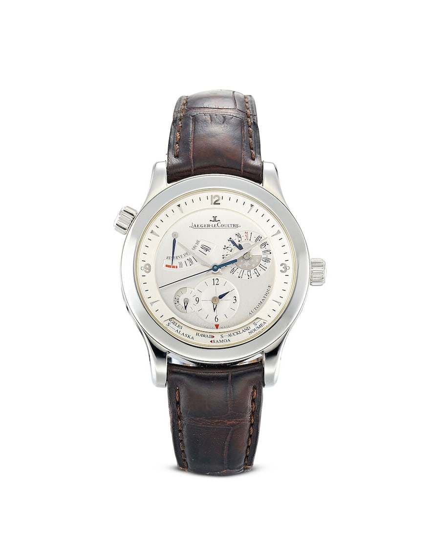 JAEGER-LECOULTRE | MASTER GEOGRAPHIC, REF.147.8.57.S, A STAINLESS STEEL WORLD TIME WRISTWATCH WI... (1 of 3)