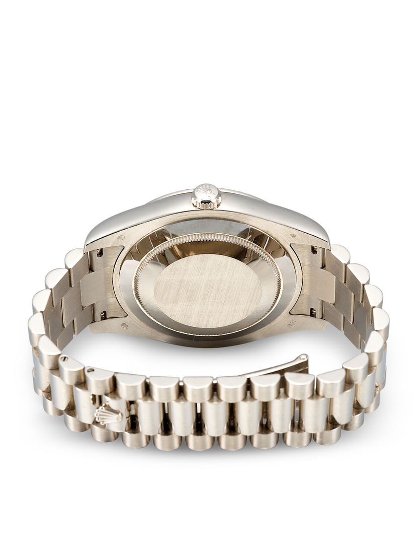 ROLEX | DAY-DATE II, REF.218239, A HEAVY WHITE GOLD BRACELET WATCH WITH DAY AND DATE, CIRCA 2008 - 2