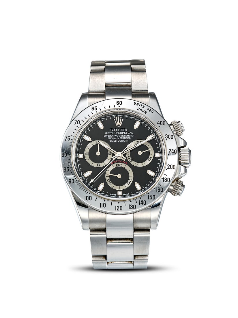 ROLEX | COSMOGRAPH DAYTONA, REF.116520, A STAINLESS STEEL CHRONOGRAPH BRACELET WATCH CIRCA 2002 (1 of 2)