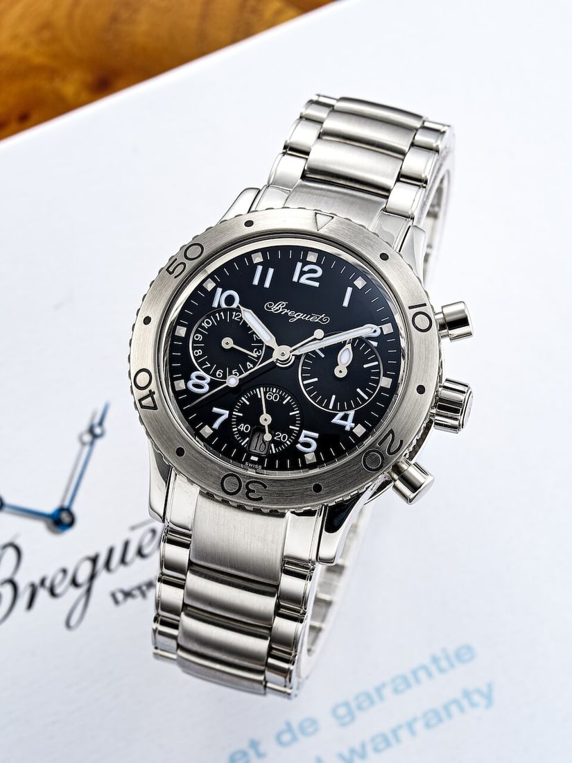 BREGUET | TRANSATLANTIQUE TYPE XX, REF.4820, A LIKE NEW STAINLESS STEEL CHRONOGRAPH BRACELET WAT... (1 of 4)