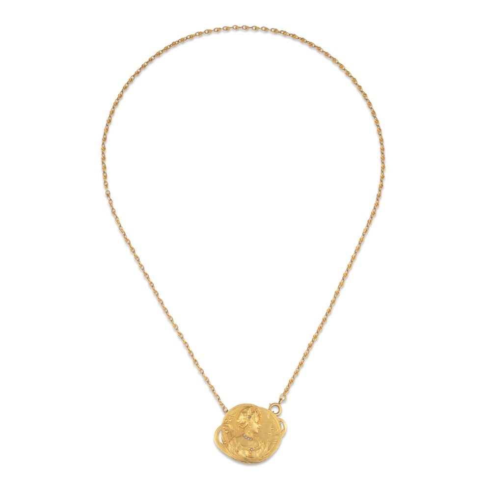 COMTE D'EPINAY DE BRIORT: COLLIER ART NOUVEAU DIAMANTS, CIRCA 1900 (1 of 1)